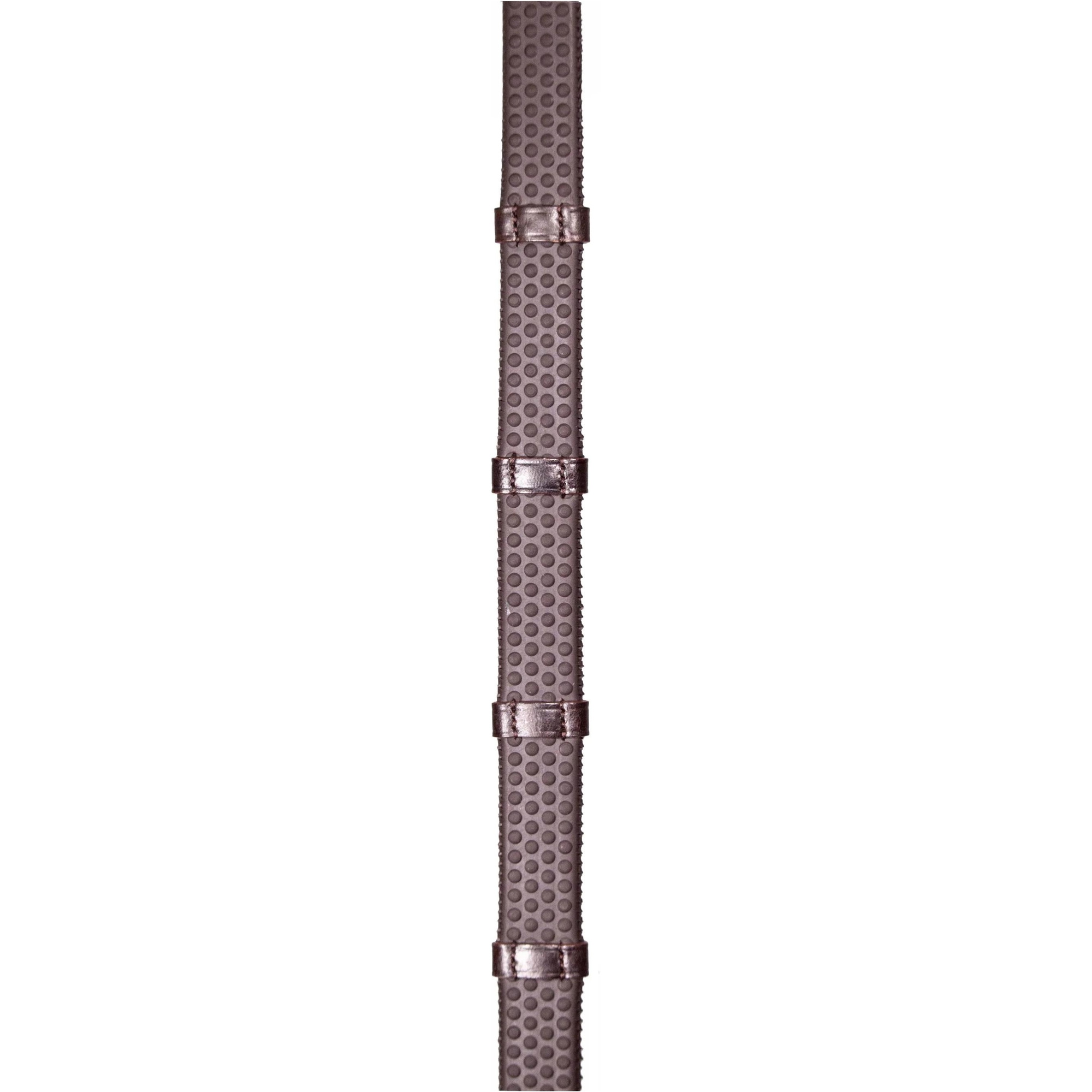 Henry James Bio Grip Hybrid Rubber Reins with Leather Stoppers RR3 - BROWN